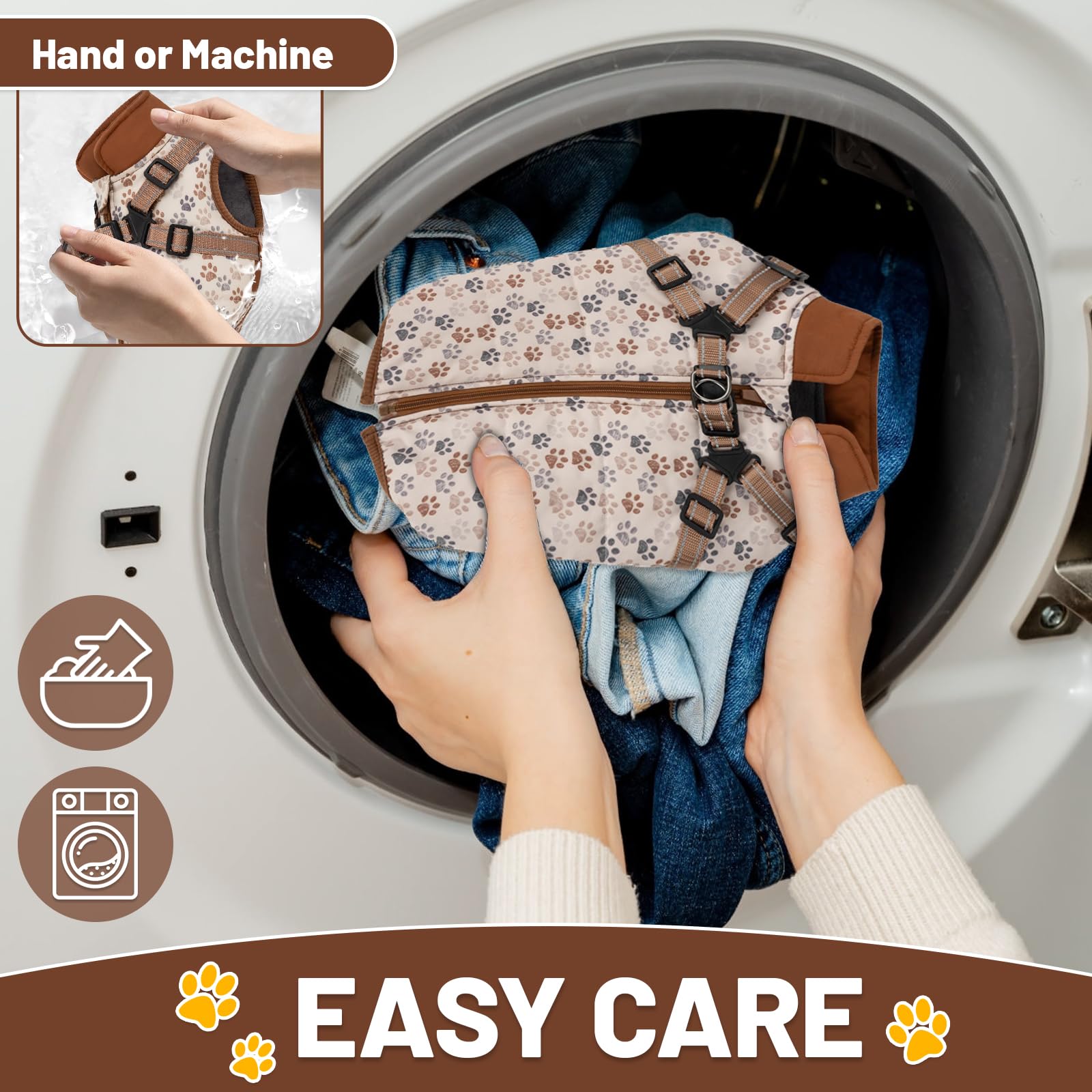 COOHAMS full-length zipper offers quick on-off for hassle-free dressing