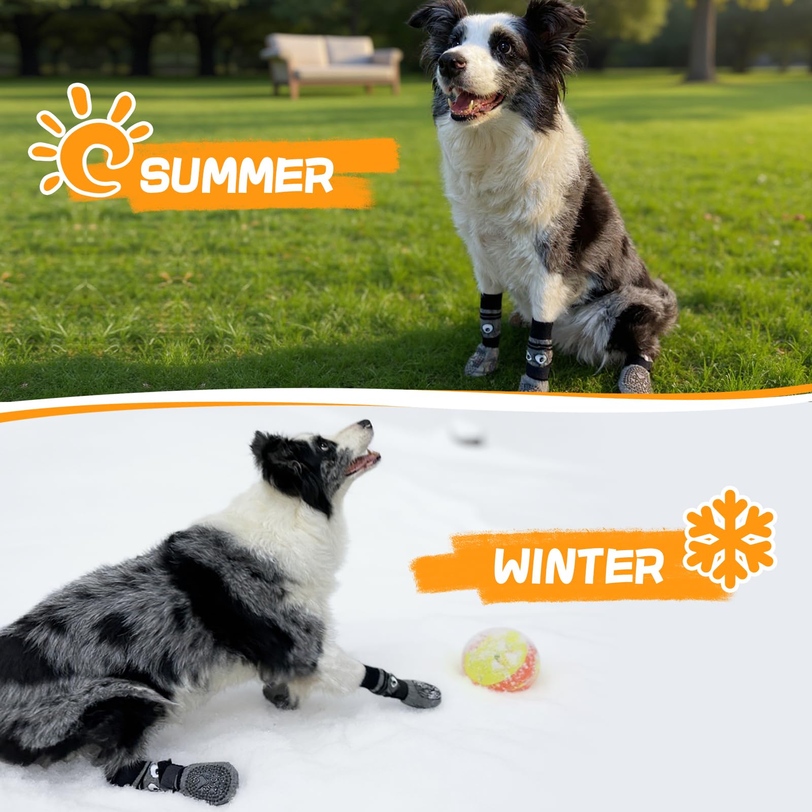 COOHAMS paw protection dog socks support safer outdoor play