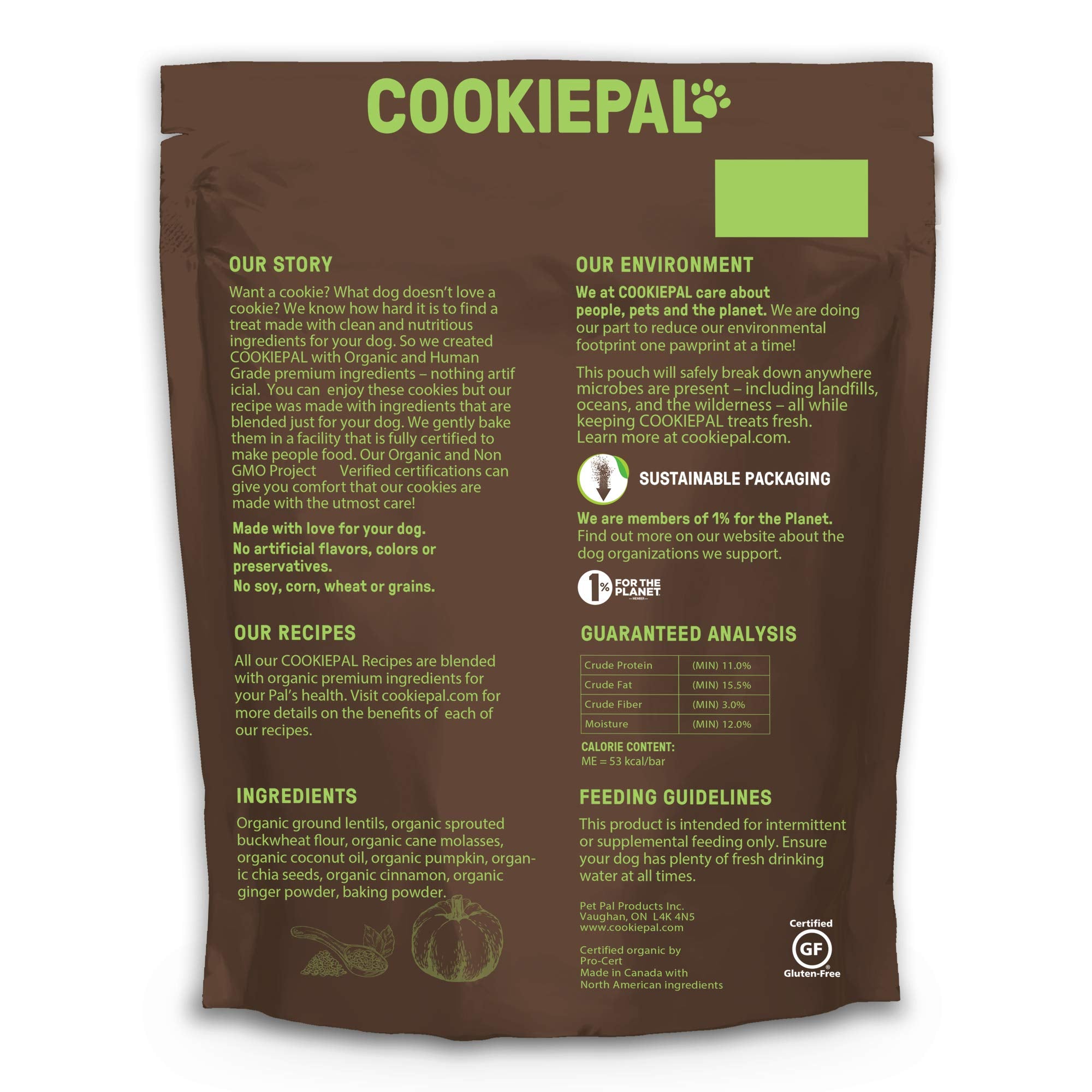 CookiePal pumpkin chia treats in bowl reveal natural colors and wholesome recipe.