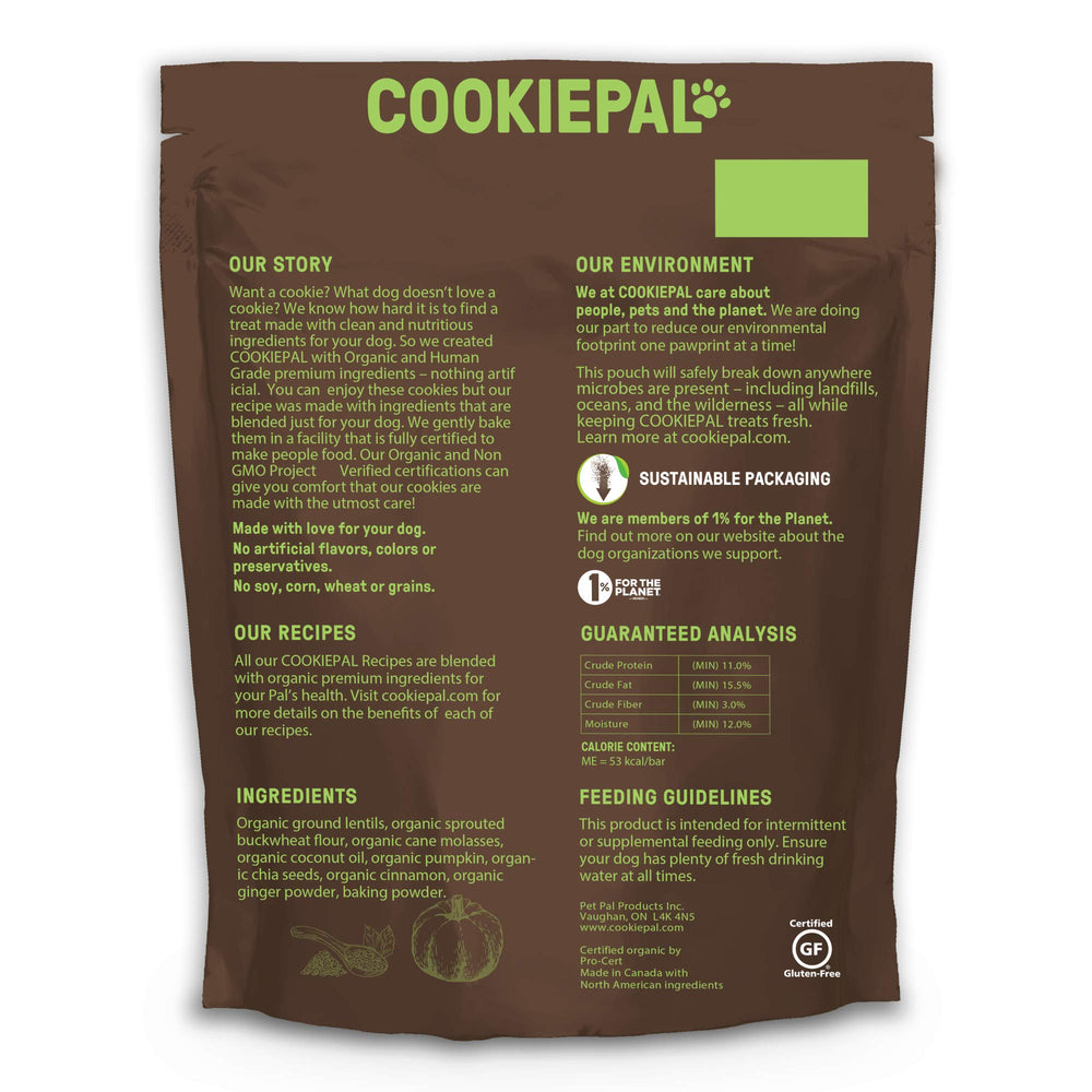 CookiePal pumpkin chia treats in bowl reveal natural colors and wholesome recipe.