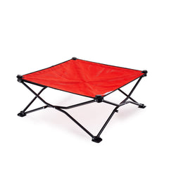 Coolaroo On-The-Go bed in pop-up setup for fast travel comfort.