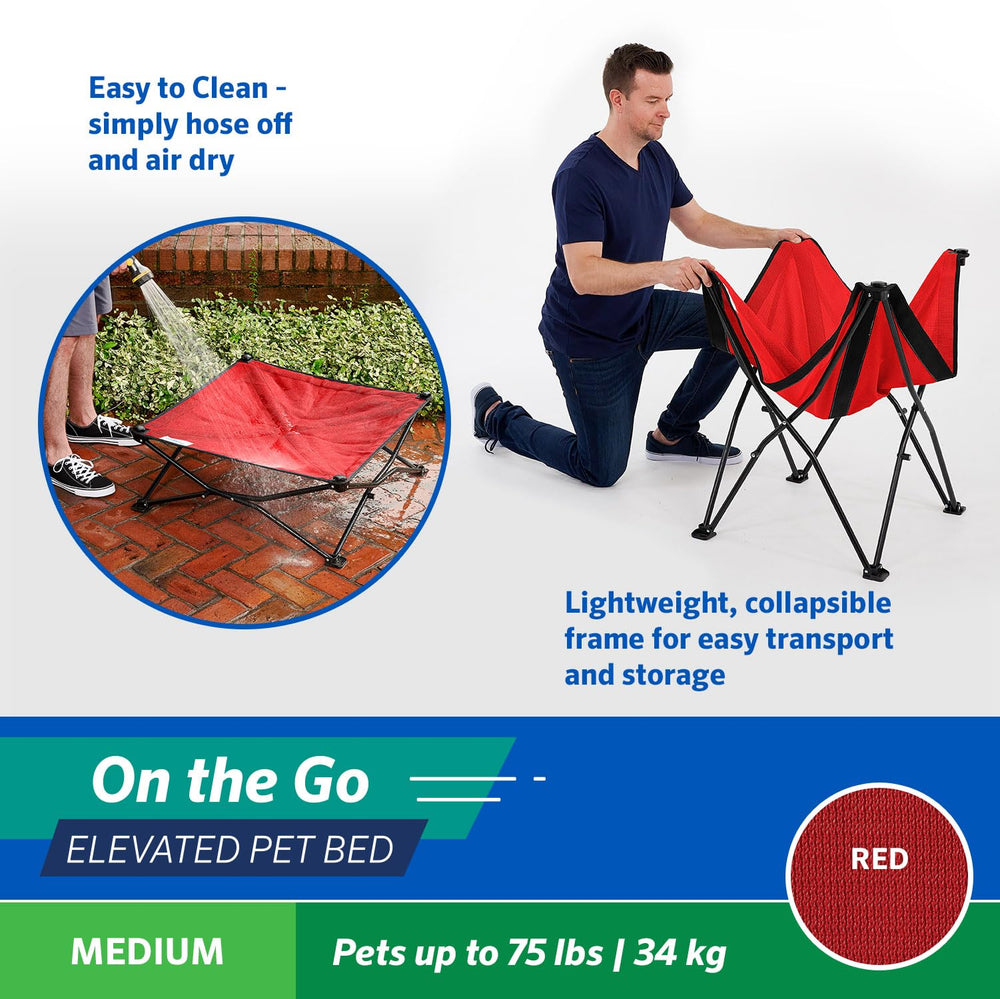 Coolaroo On-The-Go bed fabric resists moisture and is easy to hose off or wipe clean.