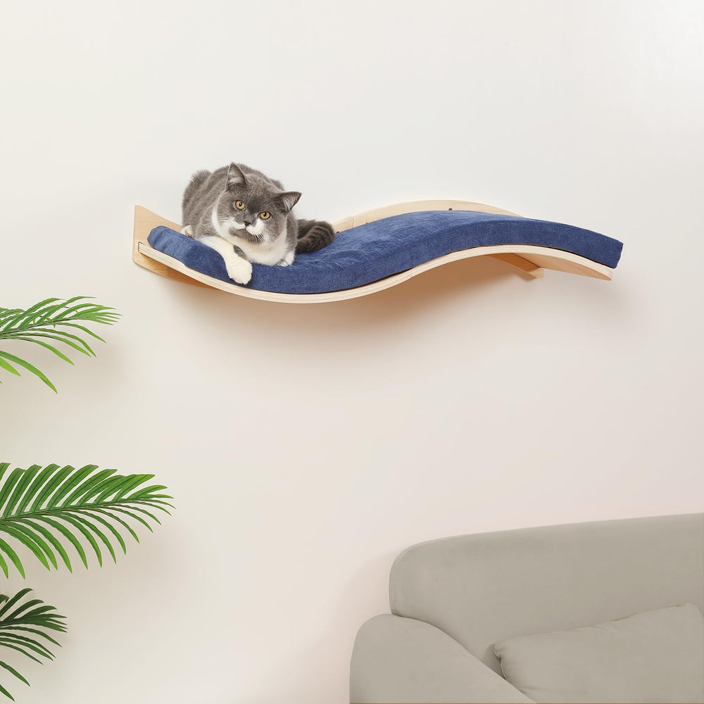 COOLEX cat wall shelf easy assembly with tool-free mounting.