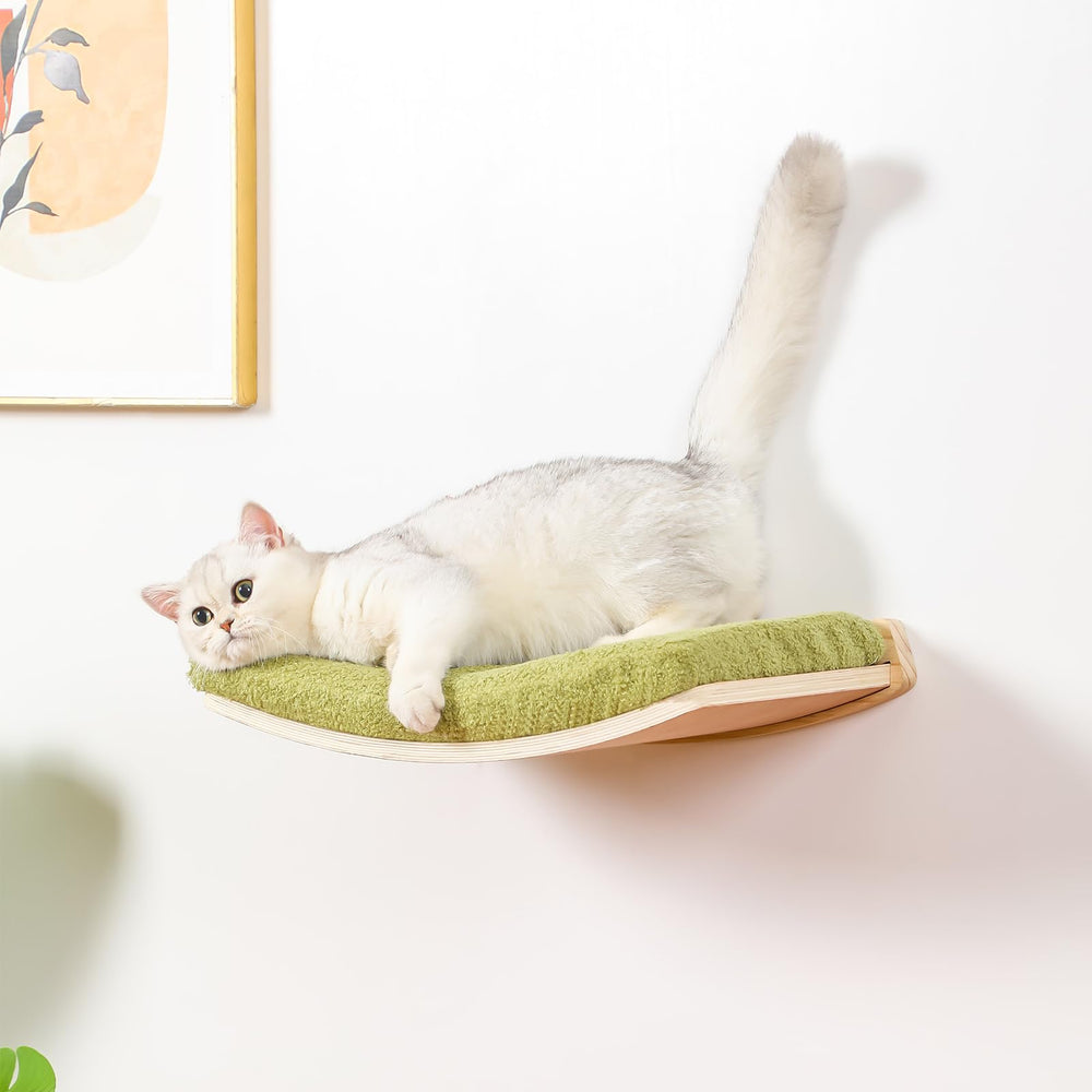 COOLEX curved cat shelves floating design creates a secure elevated resting spot.