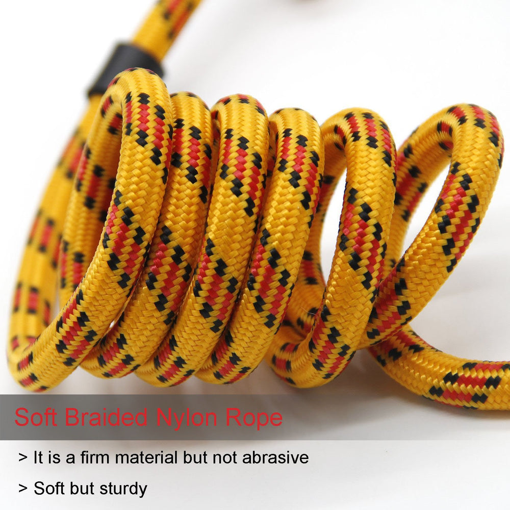 Coolrunner adjustable slip-knot leash demonstrates easy fit for different necks and comfort.