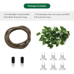 Coolrunner reptile vines with leaves add realistic habitat detail for geckos and chameleons.