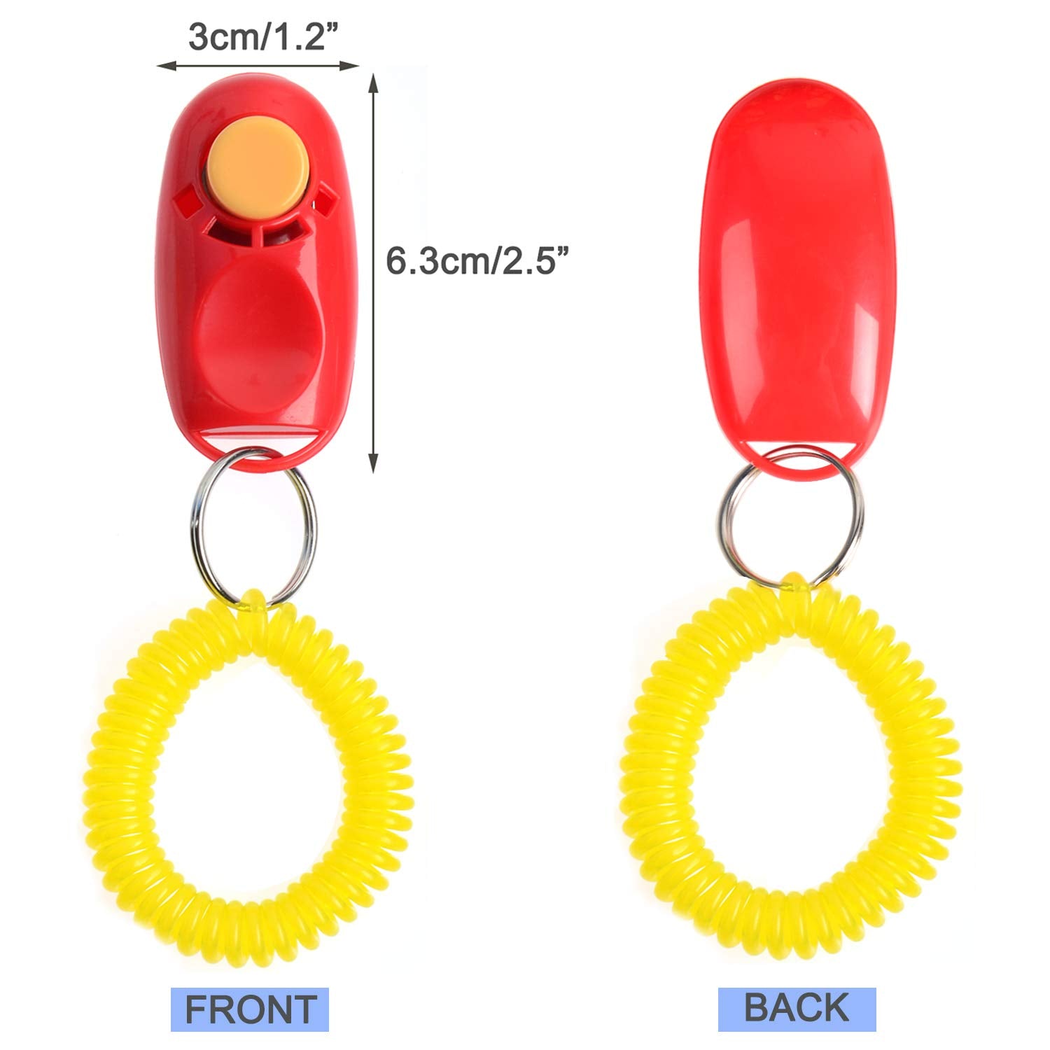 Coolrunner wrist-strap clicker securely fits the hand during training sessions.