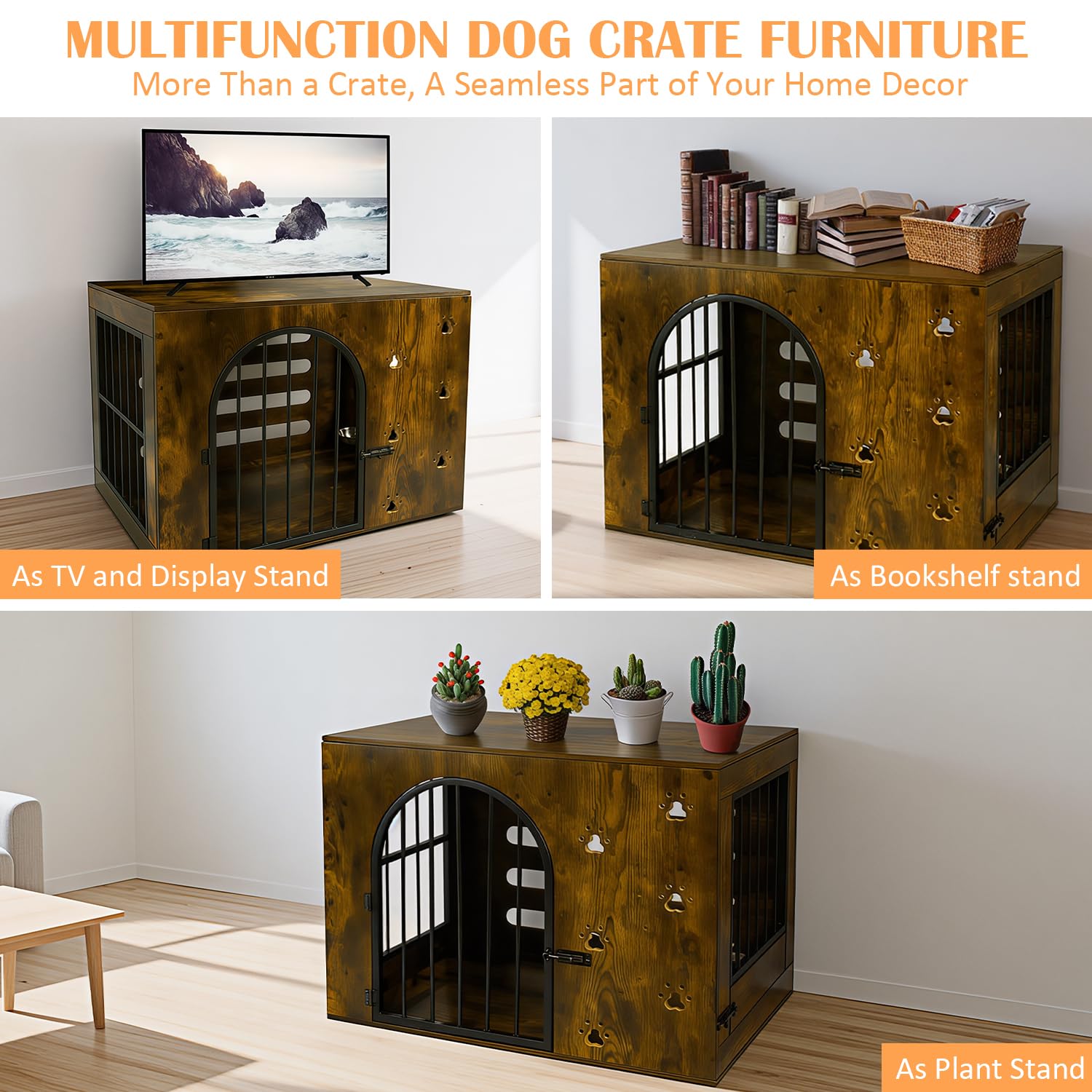 Coolsheepsia crate interior spacious for small to medium dogs
