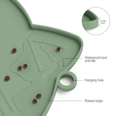 Coomazy Avocado raised-edge detail demonstrates spill-trapping lip