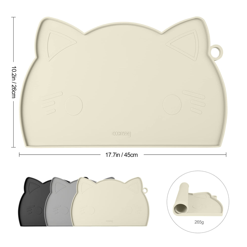 Coomazy feeding mat texture closeup highlights durable silicone that resists stains.