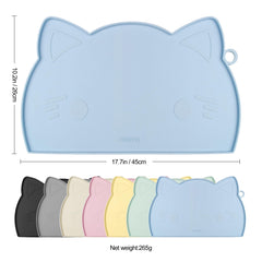 Coomazy Cat Food Mat raised-edge detail helps trap spills during meals.