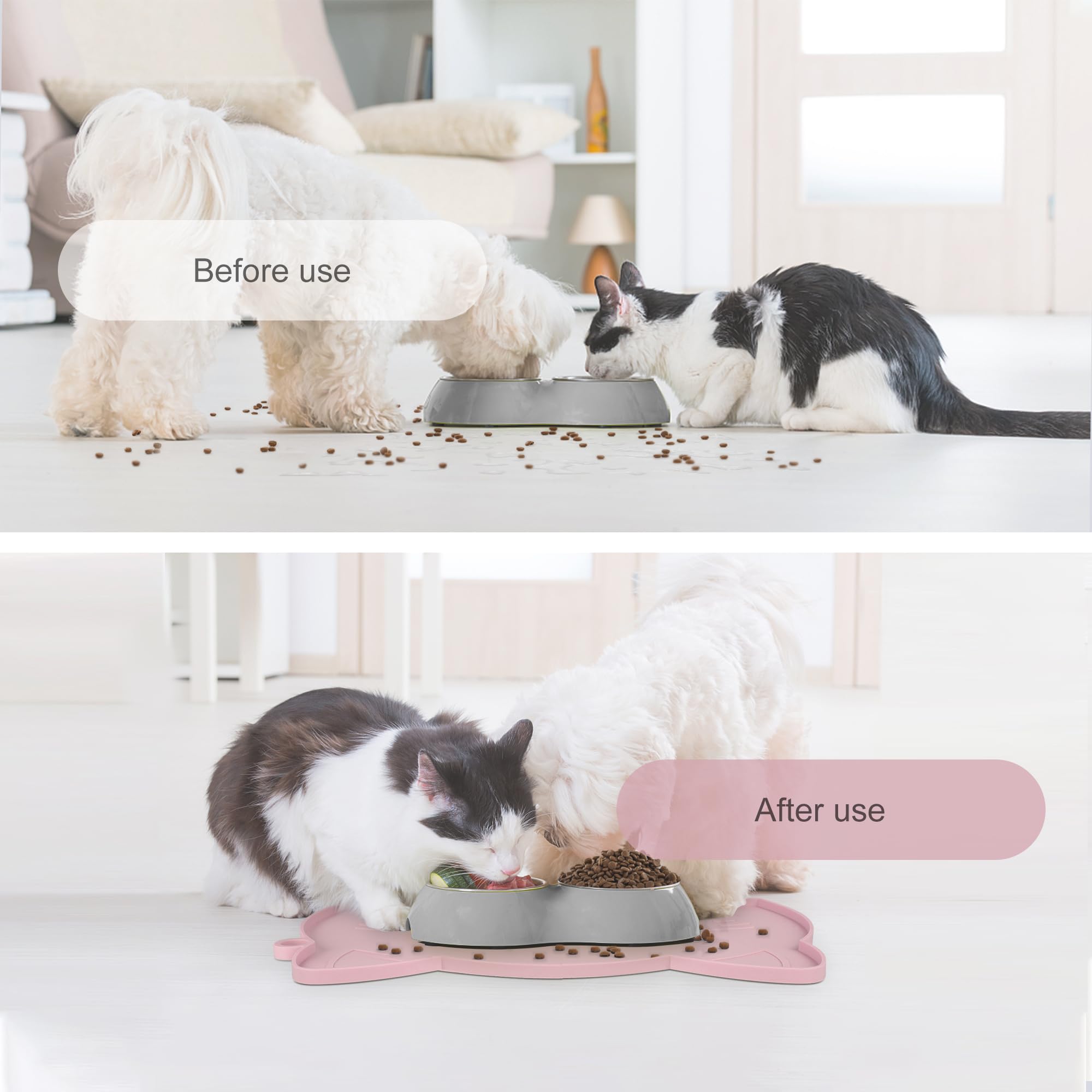 Coomazy pink silicone mat texture emphasizes easy-clean durability and long-lasting use