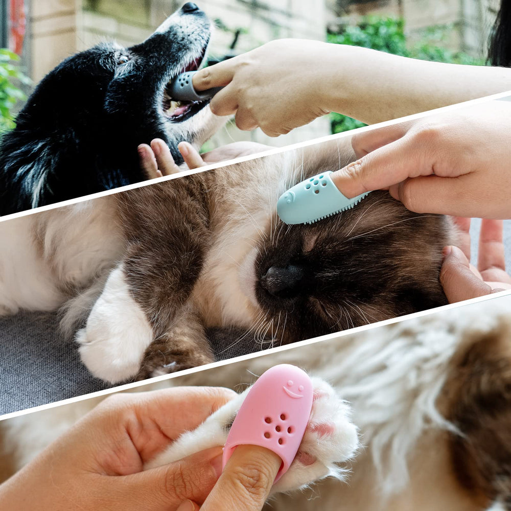 Coomazy dog finger toothbrush ventilation holes for comfort