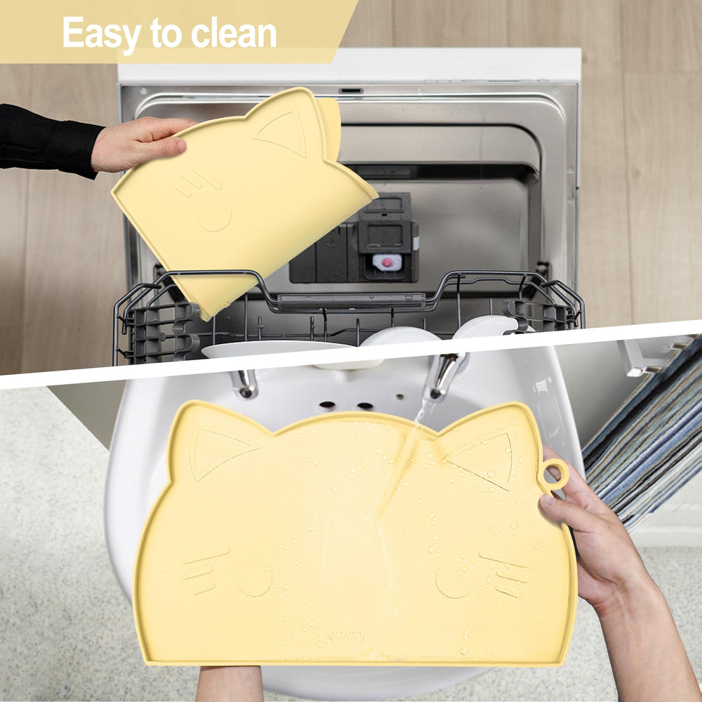 Coomazy durable silicone mat remains pliable and easy to wipe after mealtime mess.