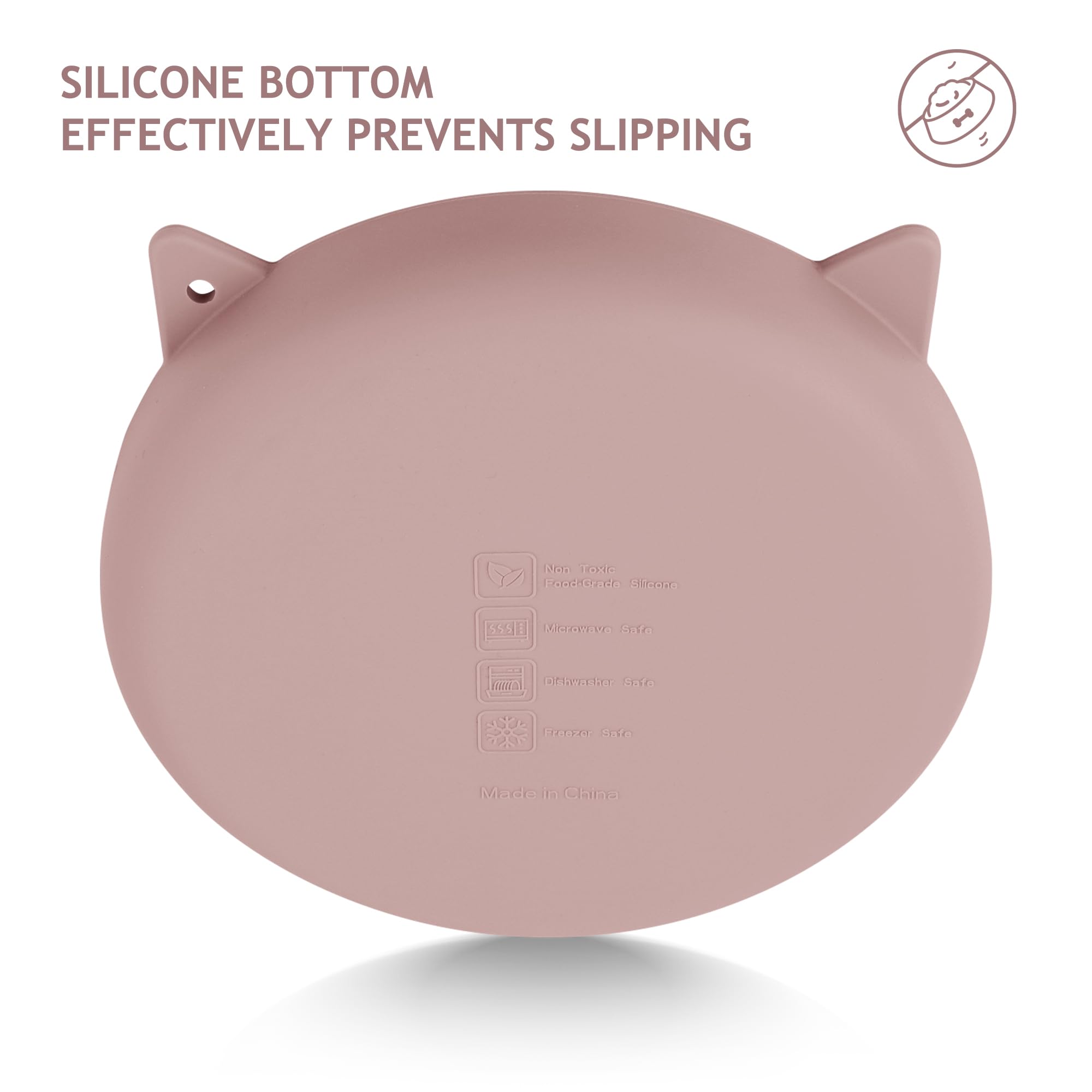 Coomazy Dusty Pink silicone is tear- and bite-resistant for durability.