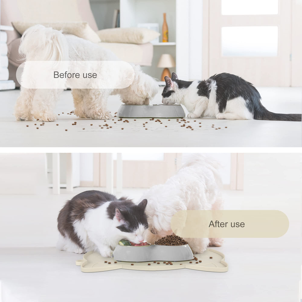 Coomazy beige medium mat on floor blends with home décor.