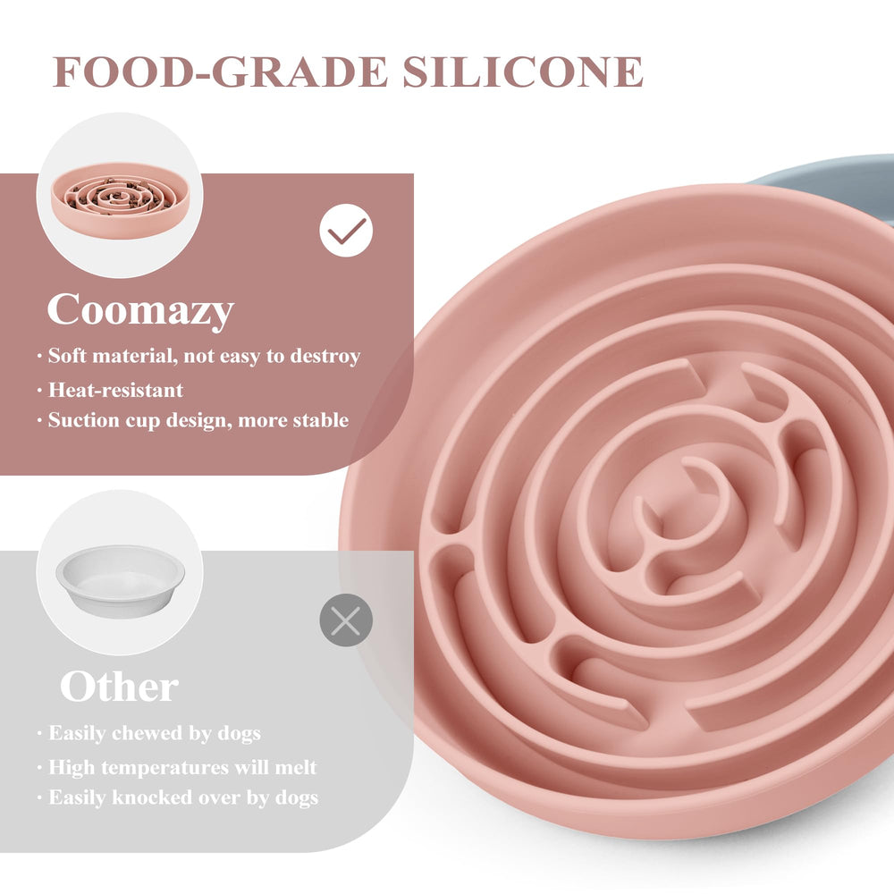 Coomazy silicone dog bowl is dishwasher-safe and easy to clean after meals