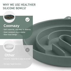 Coomazy slow-feeder dishwasher-safe bowl makes cleanup quick after meals.