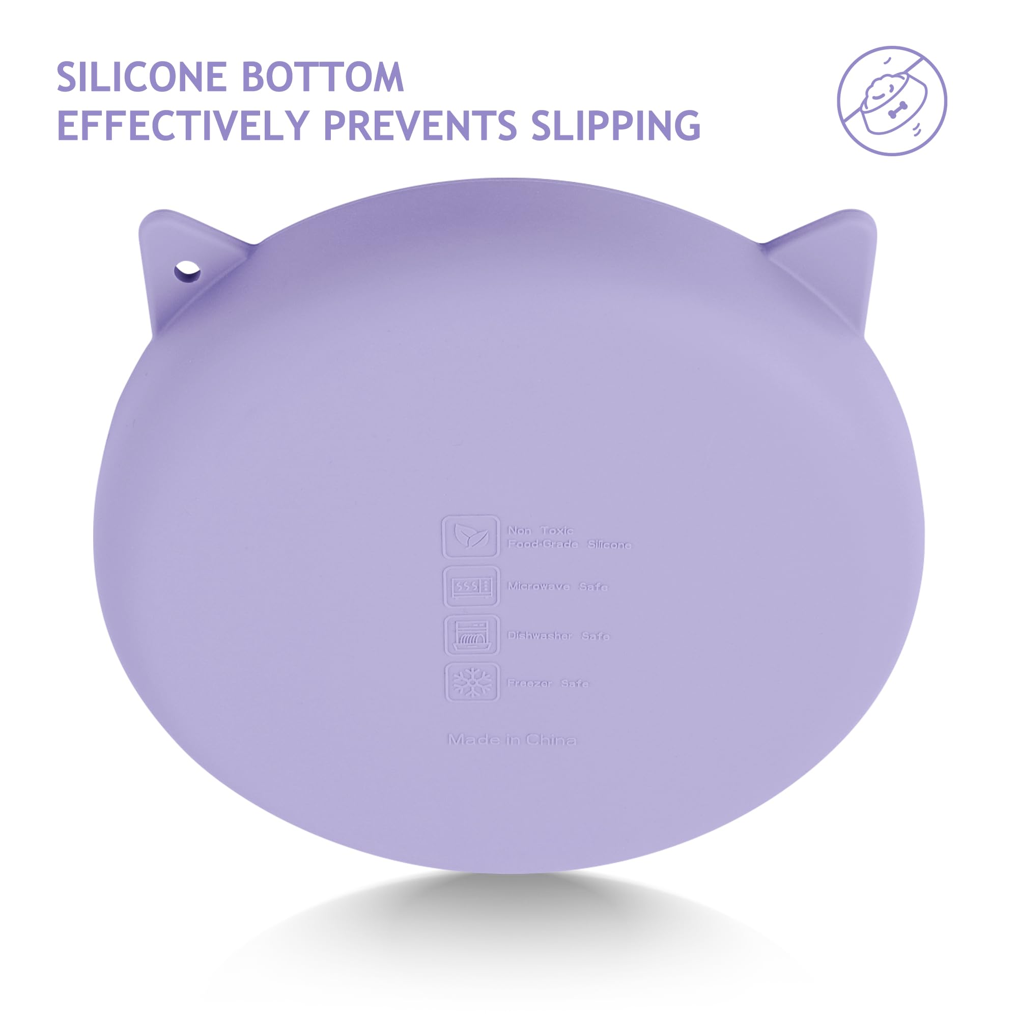 Coomazy purple BPA-free silicone ensures safe meal preparation.