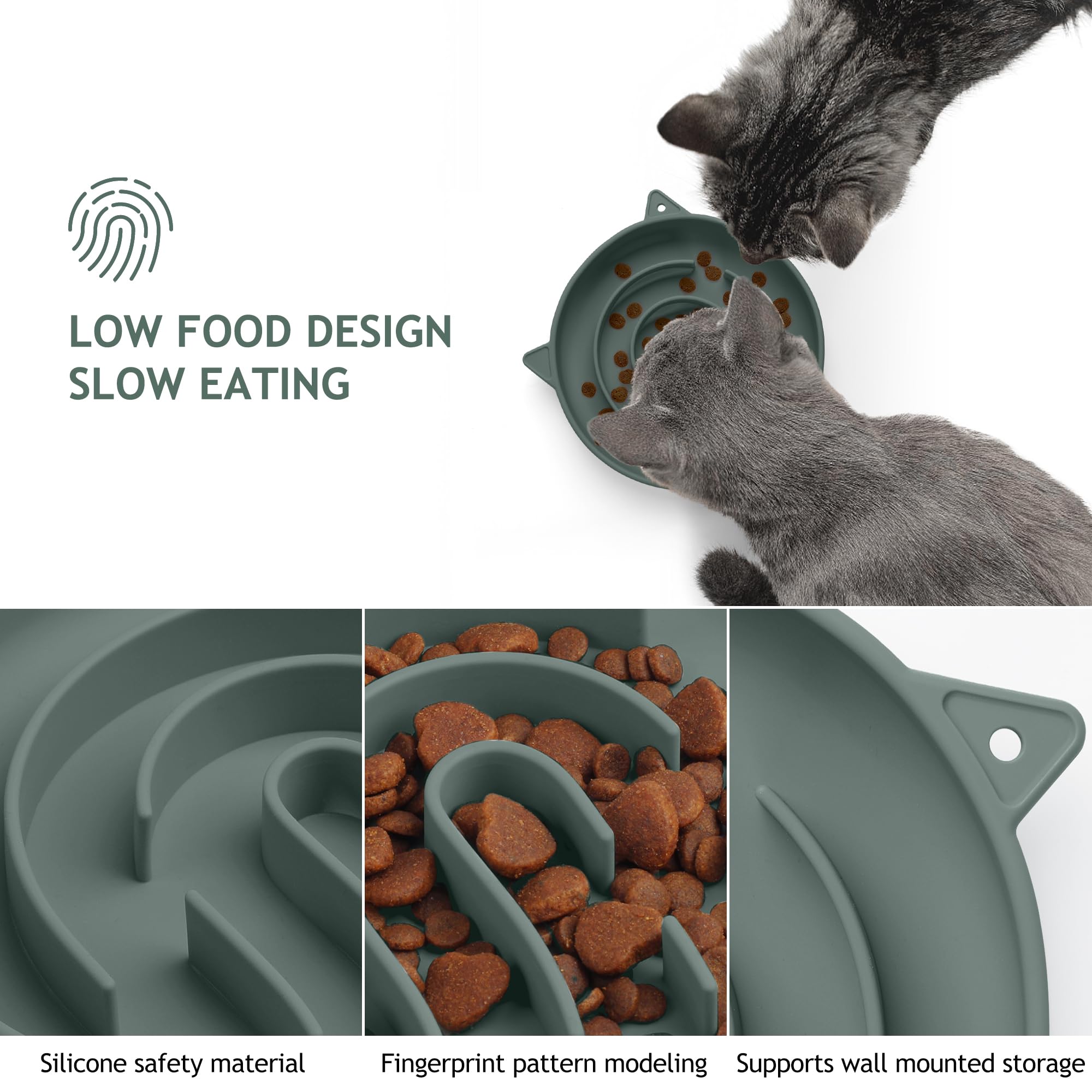Coomazy slow-feeder dog bowl suction-bottom keeps bowls steady during meals.