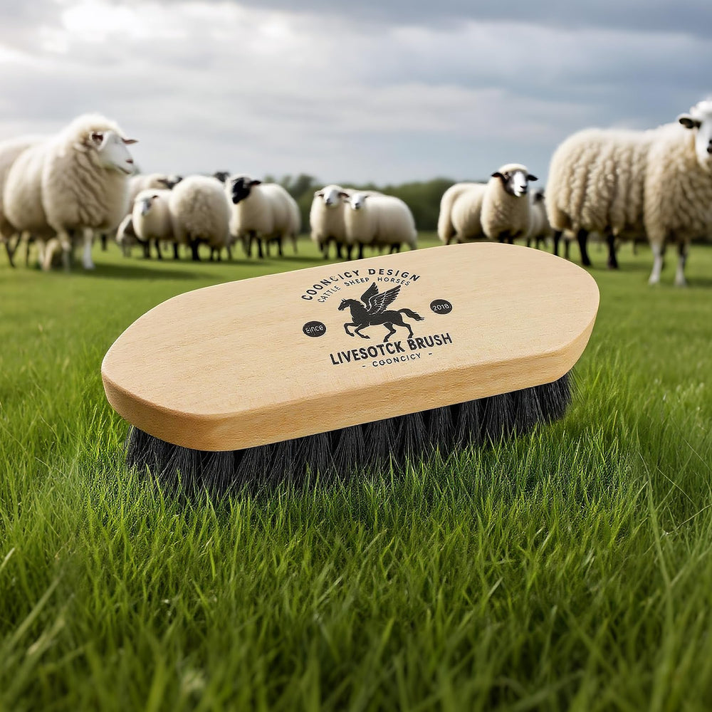 Cooncicy Livestock Brush supports daily grooming across horses, goats, and cattle