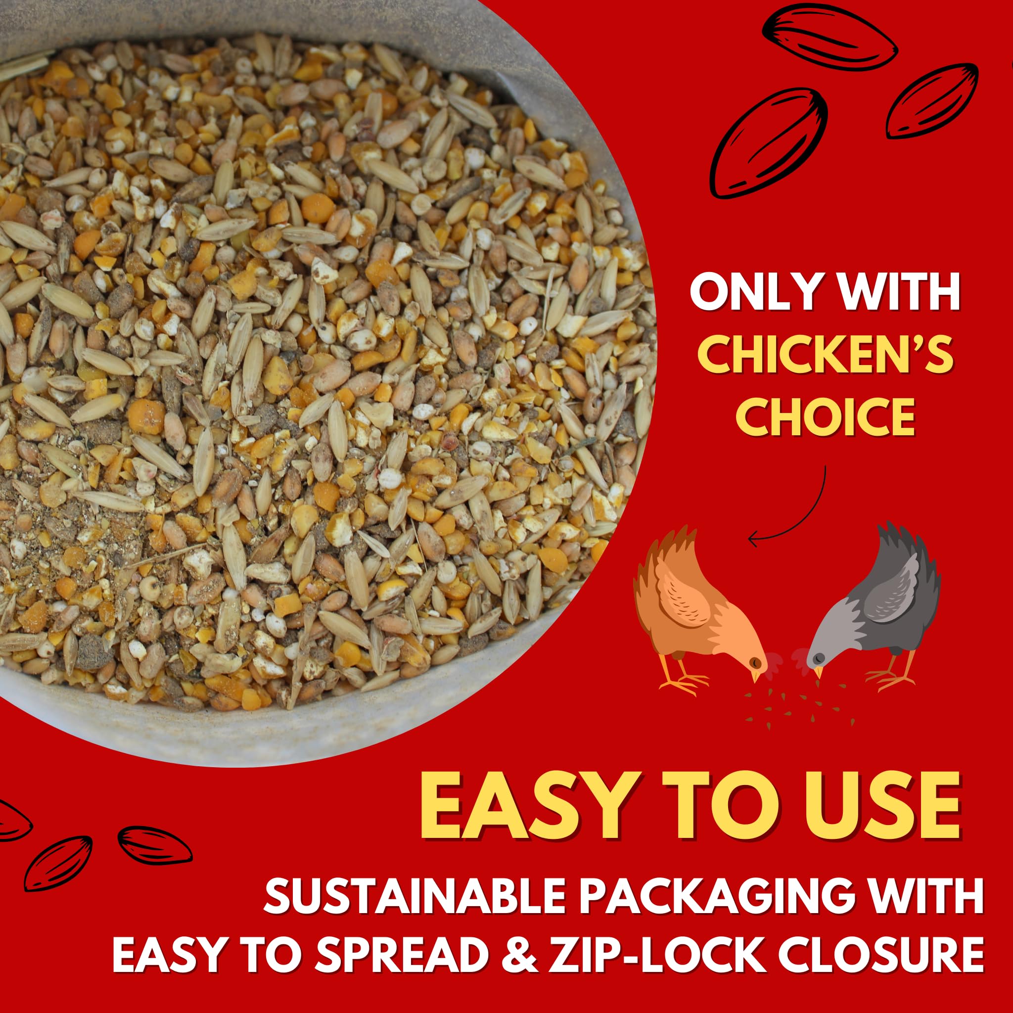 Crunchy texture closeup of Coop Care premium chicken treat for flock enjoyment