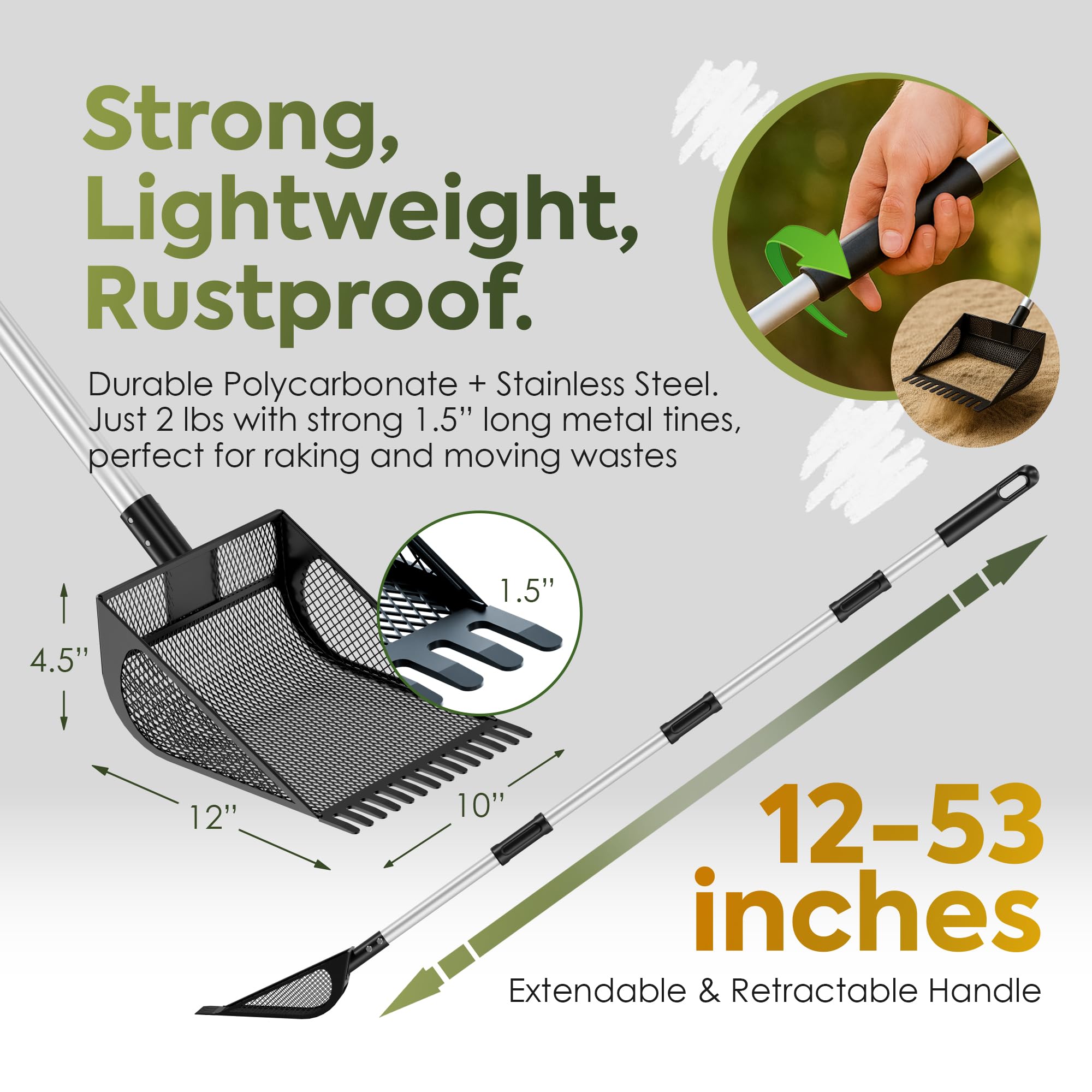CoopMate lightweight reinforced metal construction resists rust for daily use.