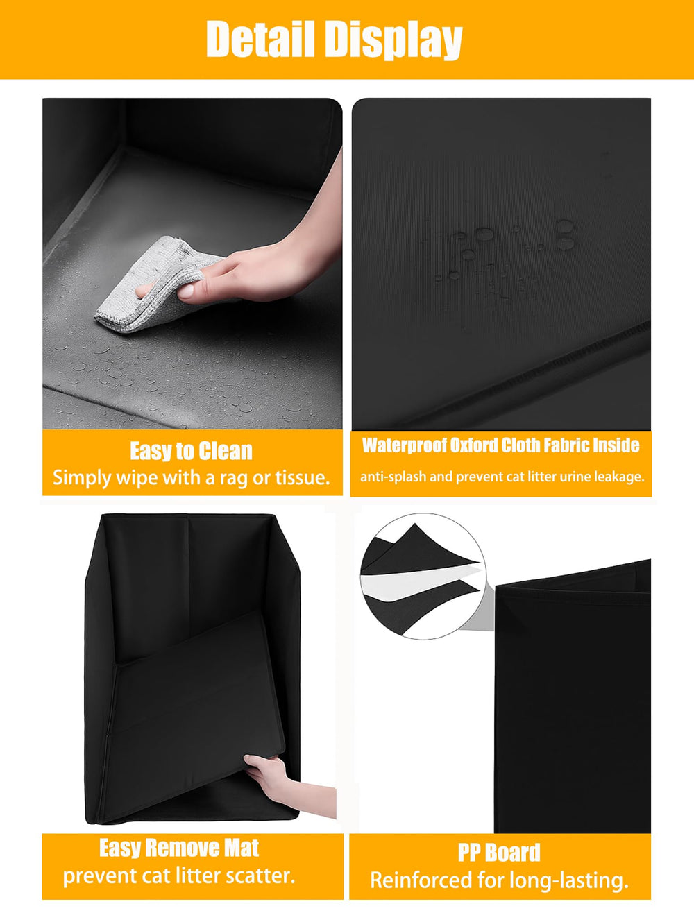 Coorganisers dust control design minimizes litter dust around the setup.