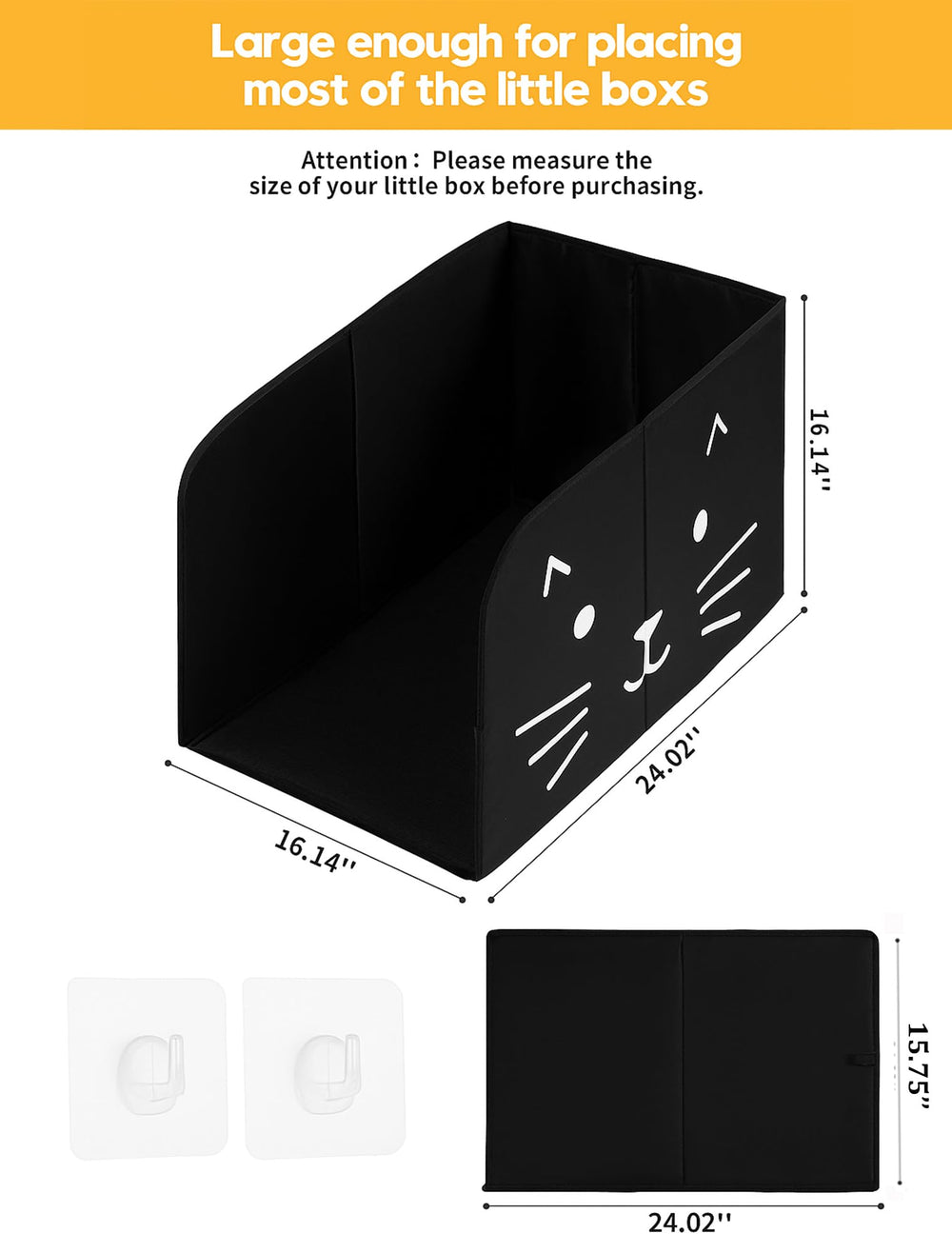 Coorganisers two hooks for scoop storage on the enclosure.