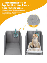 Coorganisers waterproof cat litter box enclosure removable mat catches litter and keeps floors cleaner