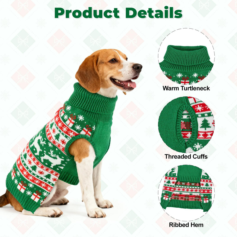 CooShou Christmas sweater with snowflake pattern for holiday warmth.