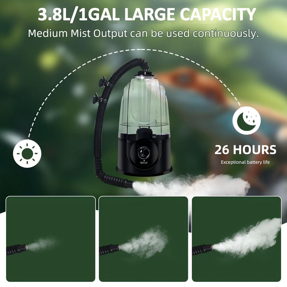 COOSPIDER adjustable mist output with rotary control for customization.