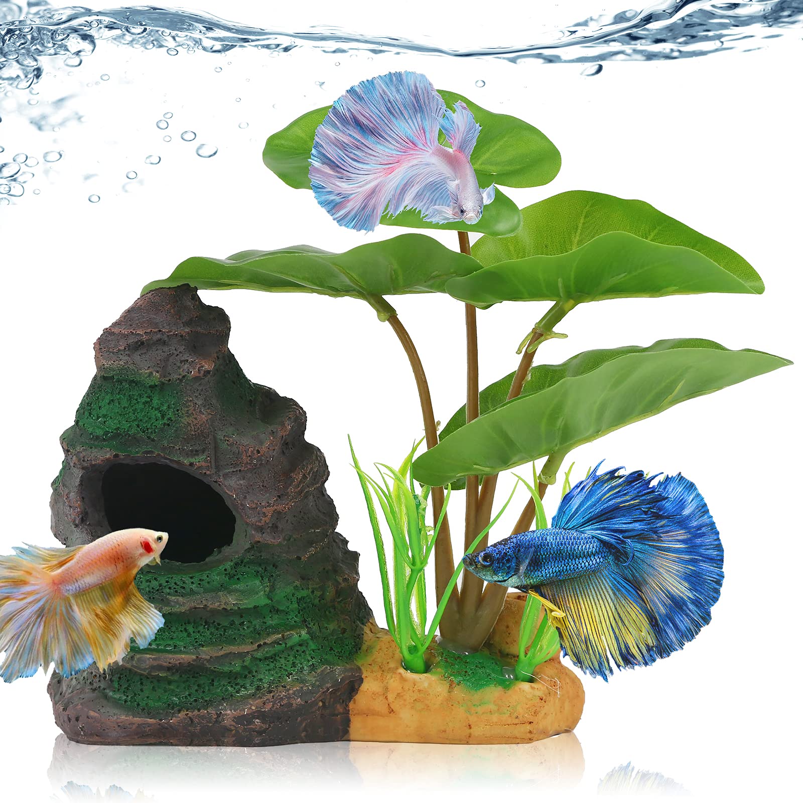 COOSPIDER Betta leaf pad hammock 6.5in provides a soft resting spot for peaceful naps.