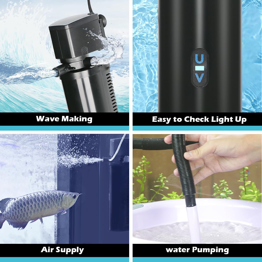 COOSPIDER green-water control image hints reduced odors as filtration runs.