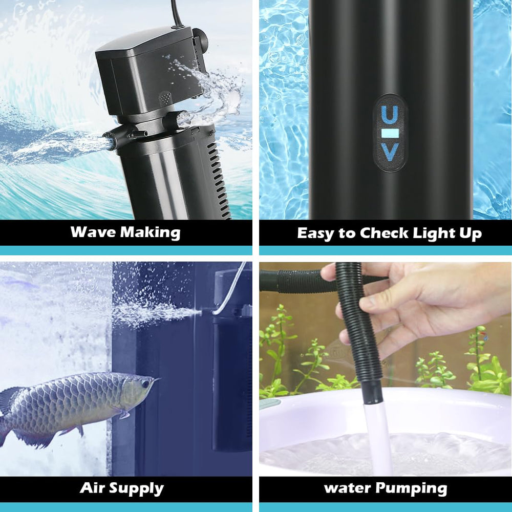 COOSPIDER green-water control image hints reduced odors as filtration runs.