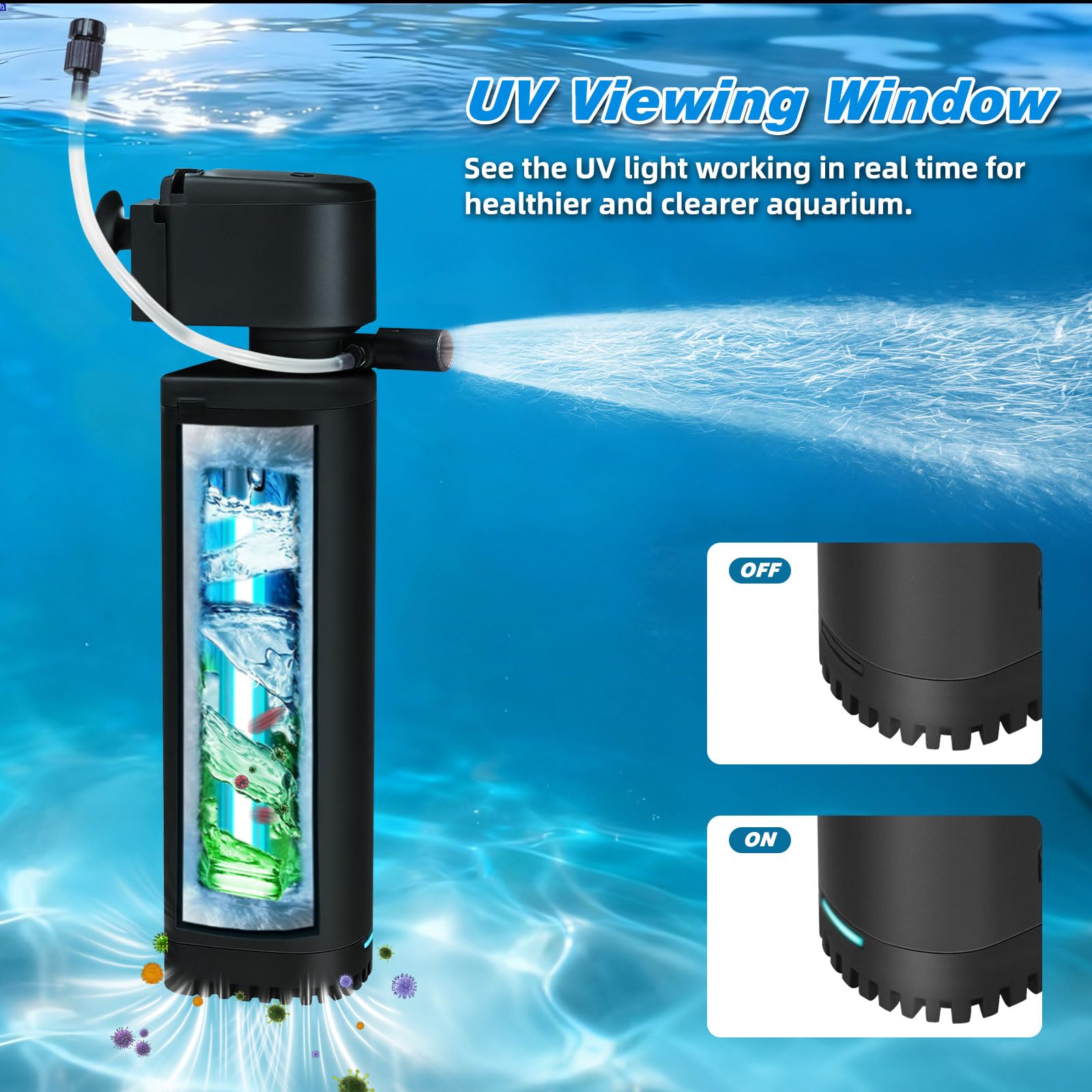 Coospider-repta 75-200-gallon installation fits large tanks.
