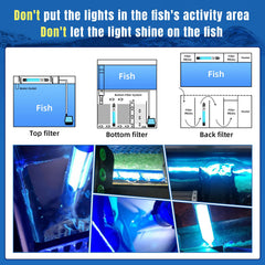 Coospider-Repta 7W UV light sits in filter delivering gentle algae suppression.