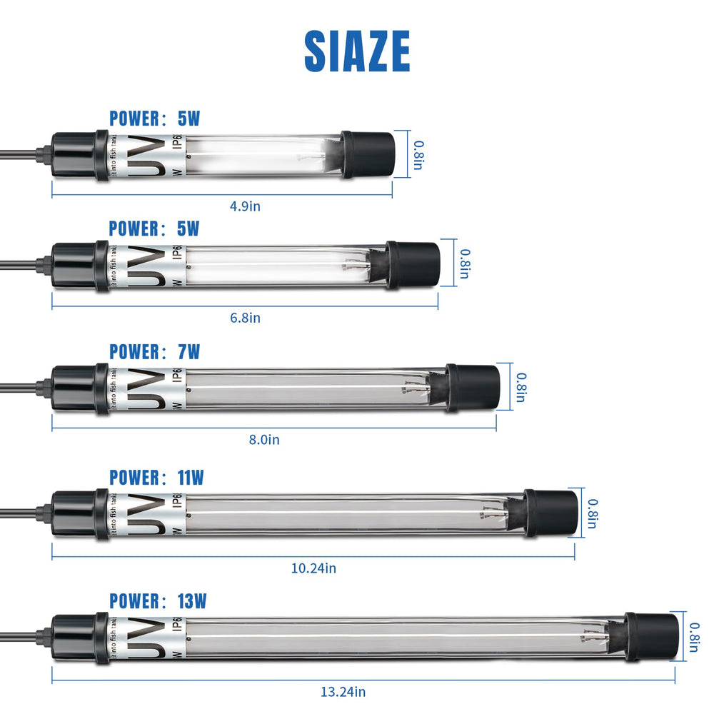 Coospider-Repta 7W UV light on the filter helps maintain clear water.