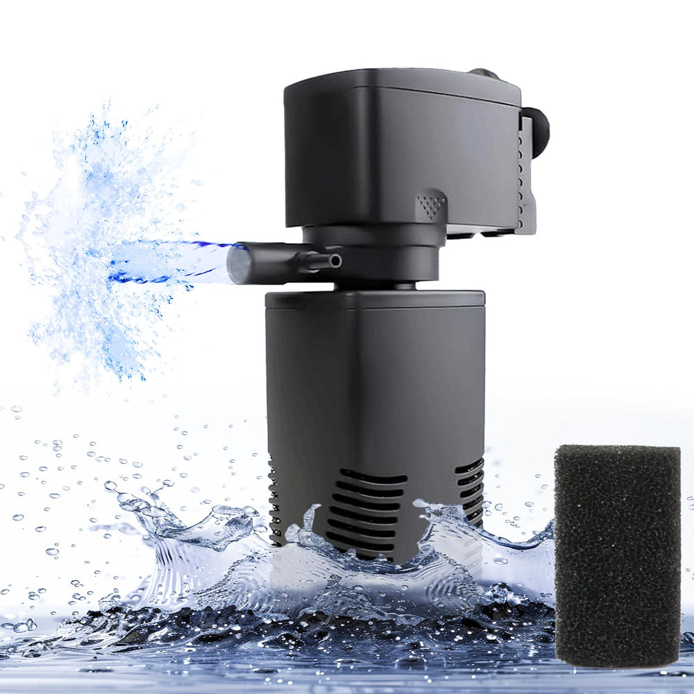Coospider-repta filter exterior pump provides steady 160 GPH circulation for clear water.