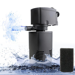Coospider-repta filter exterior pump provides steady 160 GPH circulation for clear water.