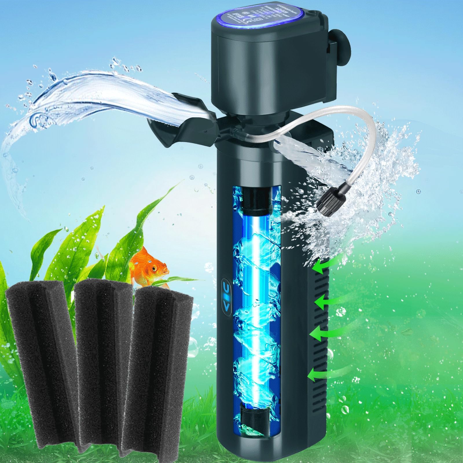 coospider-repta filter unit assembly demonstrates four-in-one filtration for clearer water and better circulation