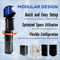 Coospider-Repta removable body filter eases cleaning and maintenance.