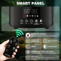 COOSPIDER timer humidity settings shows automated climate control for herps