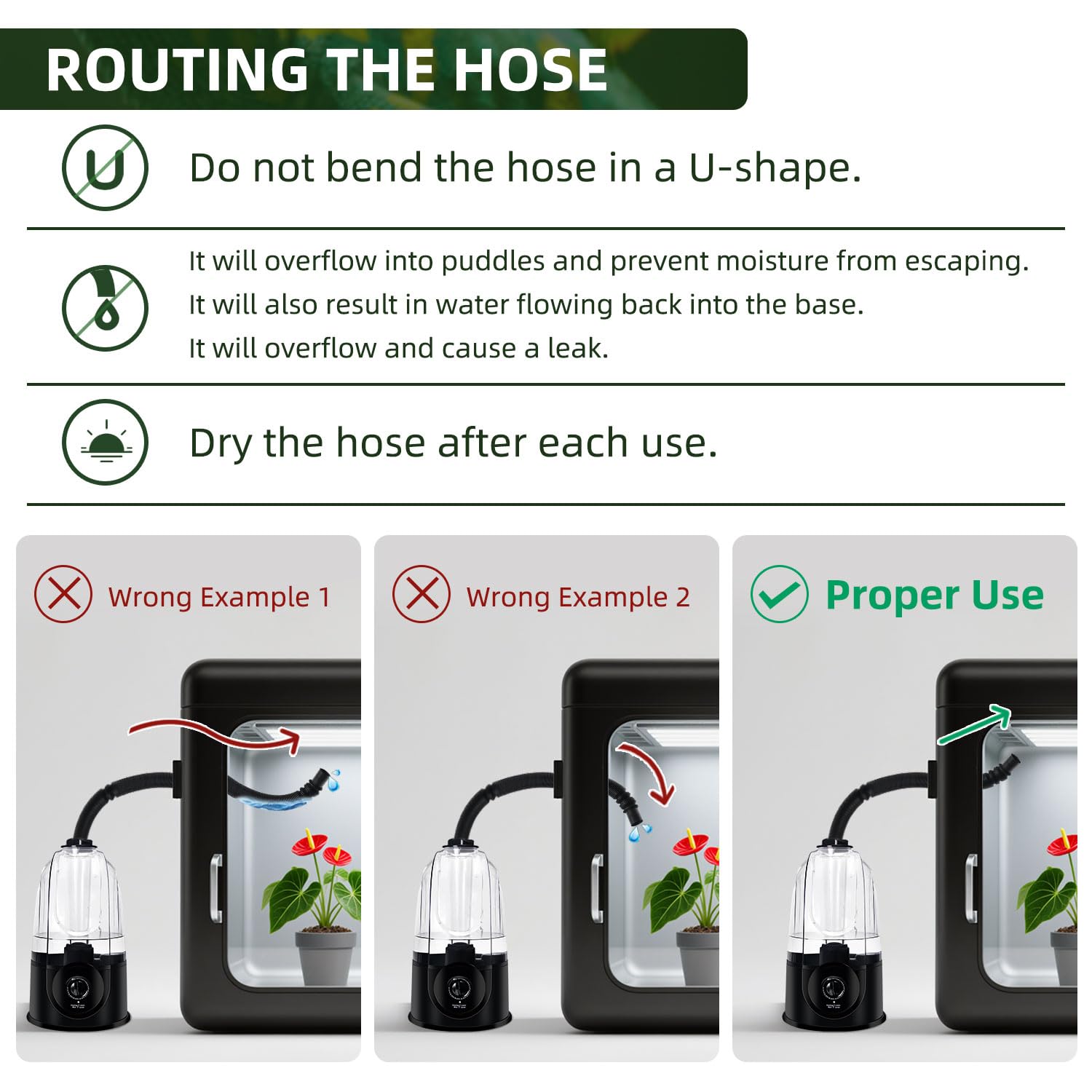 COOSPIDER includes two suction cups and water tube for secure setup.