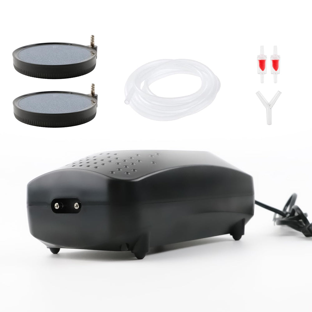 COOSPIDER Upgrade 8W pump dual outlets shown for versatile aeration in aquariums.