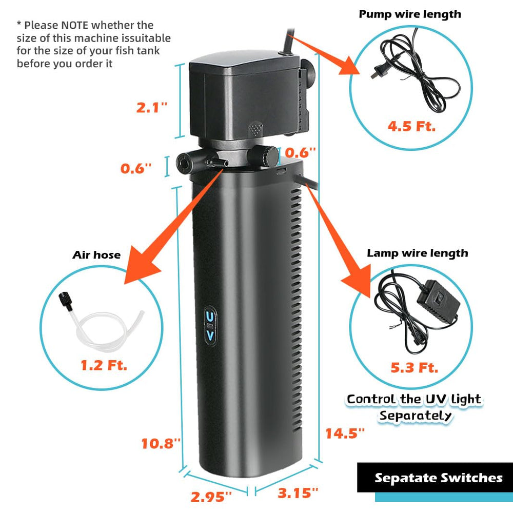 COOSPIDER UV-light-outside-view shows UV indicator for safe operation.