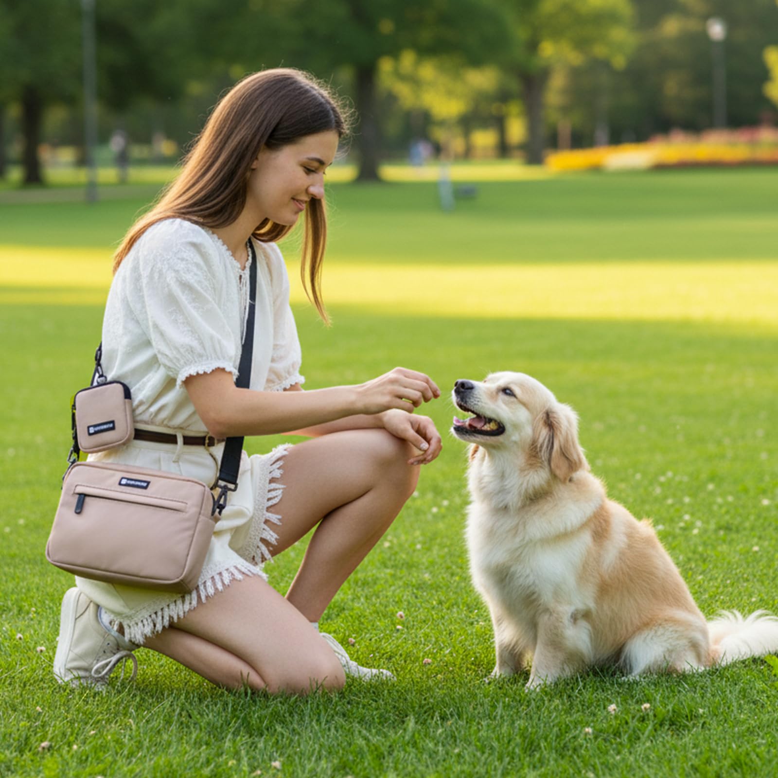 COOWONE dog treat pouch compact dimensions for everyday use
