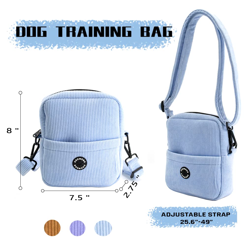 COOWONE dog treat pouch showing generous capacity for treats and kibble