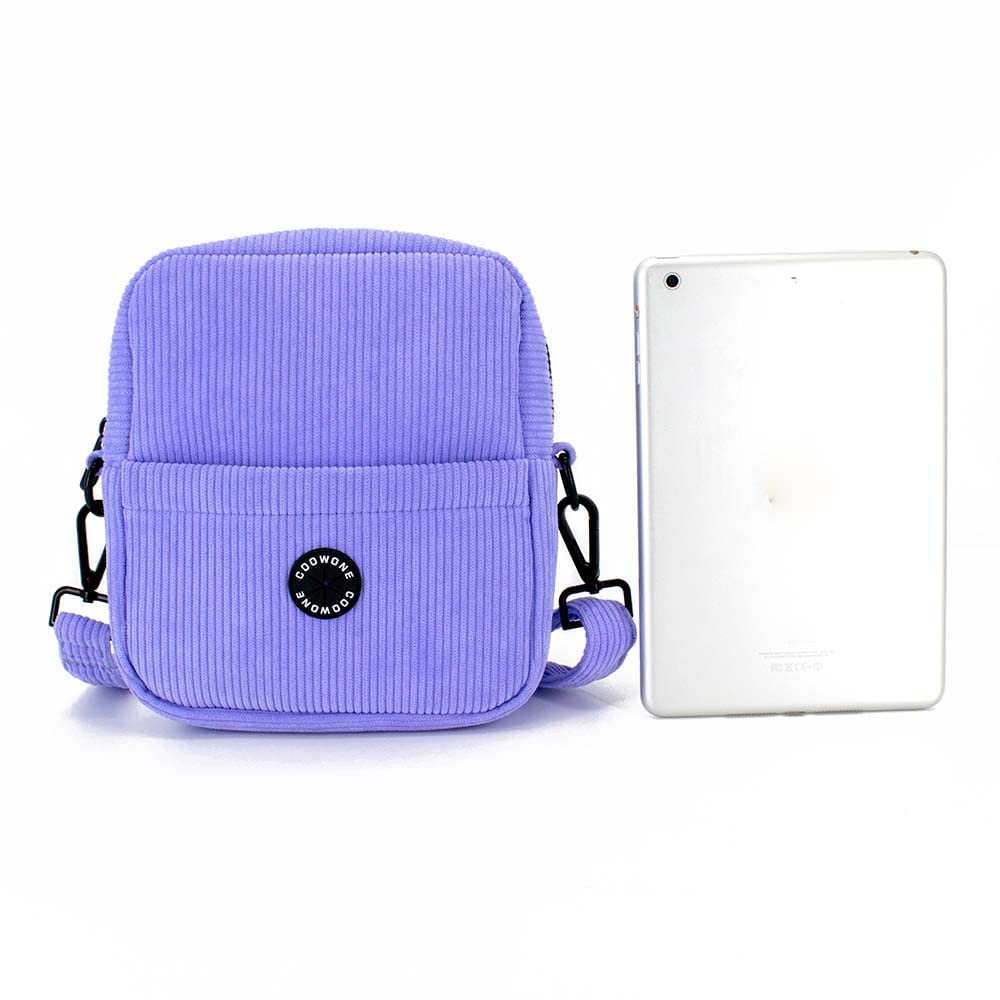 COOWONE dog treat pouch in light purple color for stylish outings
