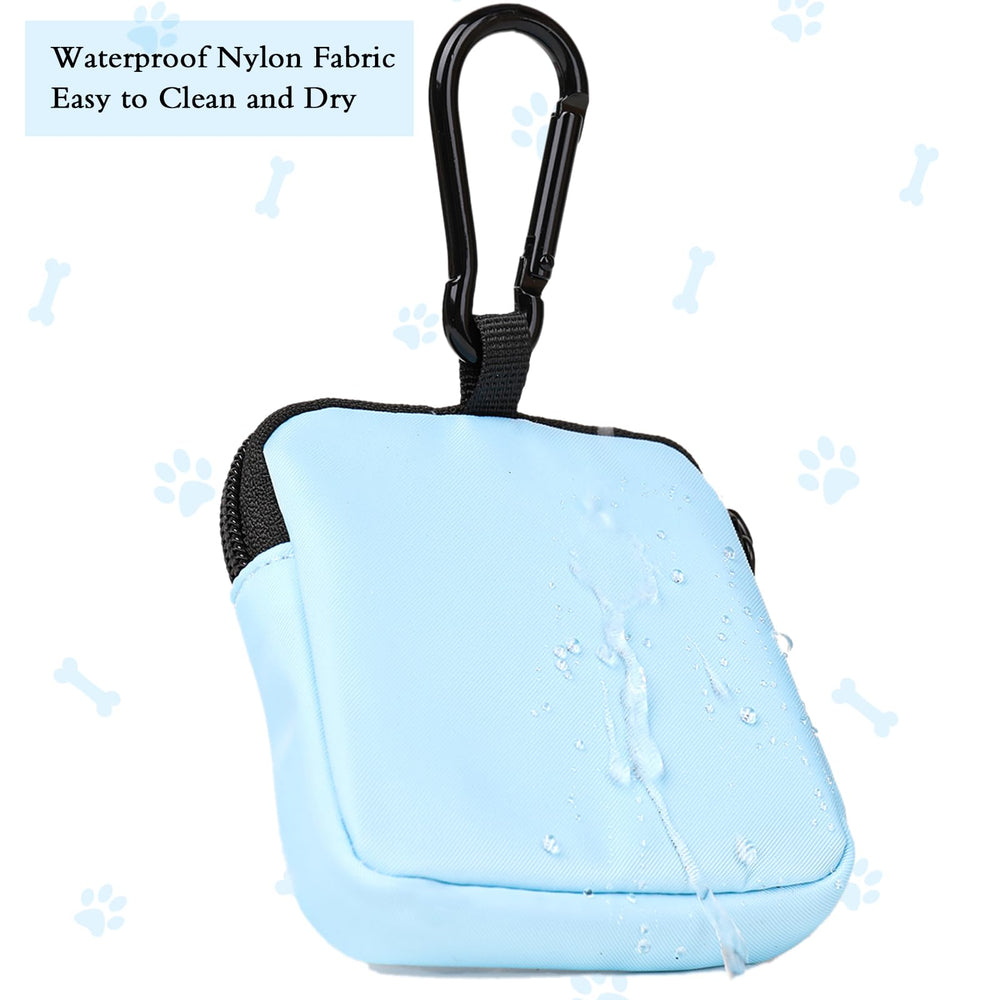 COOWONE dog treat pouch metal zip closure prevents spills during walks